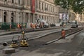 Tram track works