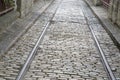 Tram Tracks on Cobble Stone