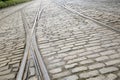 Tram Tracks on Cobble Stone