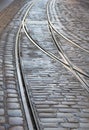 Tram tracks Royalty Free Stock Photo