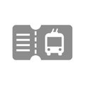 Tram or trolley ticket vector