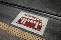 Tram warning sign Royalty Free Stock Photo