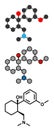 Tramadol opioid analgesic drug molecule