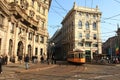 Tramcar in Milan, Italy