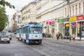 Tramcar in traffic Riga