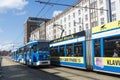 Tramcars in Rostock Royalty Free Stock Photo