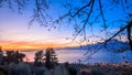 Sunset on Garda Lake - Tramonto sul Lago di Garda Royalty Free Stock Photo