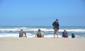 Trampers on the Heaphy Track, Karamea, Scotts Beach, New Zealand