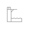 Trampoline icon. Element of swimming poll thin line icon