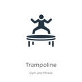 Trampoline icon vector. Trendy flat trampoline icon from gym and fitness collection isolated on white background. Vector