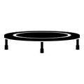 Trampoline jumping for bounce icon black color vector illustration flat style image