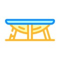 trampoline for jumping and exercising color icon vector illustration