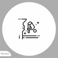 Trampoline vector icon sign symbol Royalty Free Stock Photo