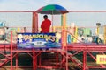 Trampolines at The Funfair on Brighton Pier Royalty Free Stock Photo
