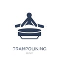 trampolining icon. Trendy flat vector trampolining icon on white Royalty Free Stock Photo