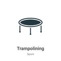 Trampolining vector icon on white background. Flat vector trampolining icon symbol sign from modern sport collection for mobile