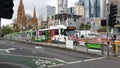 Trams are a major form of public transport in Melbourne. The network consists of 250 kilometres of double track, 493 trams, 24