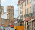 The trams in old Lisbon Royalty Free Stock Photo