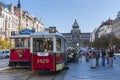 Trams in Prague Royalty Free Stock Photo