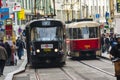 Trams in Prague Royalty Free Stock Photo