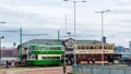 2 trams at the Woodside Ferry Terminal, Birkenhead