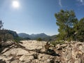 Tramuntana mountain range landscape , Mallorca, or Majorca, Balearic Islands, Spain, Europe Royalty Free Stock Photo