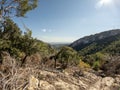 Tramuntana mountain range landscape , Mallorca, or Majorca, Balearic Islands, Spain, Europe Royalty Free Stock Photo