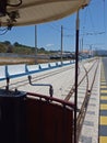 Tramway car at Praia das Macas, Sintra, Portugal Royalty Free Stock Photo