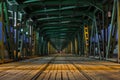 Tramway in the Gdanski Bridge in Warsaw Royalty Free Stock Photo