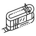 Tramway icon, outline style