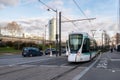 Tramway line T2 in Paris, France Royalty Free Stock Photo