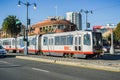 Tramway passing on the Embarcadero road