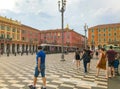 Place Massena with tram, Nice, South of France