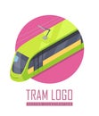 Tramway Vector Icon in Isometric Projection