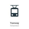 Tramway vector icon on white background. Flat vector tramway icon symbol sign from modern transportation collection for mobile