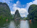 Trang An River Ninh Minh and Bai Dinh Mountain ranges in Vietnam