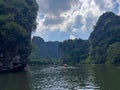 Trang An River Ninh Minh and Bai Dinh Mountain ranges in Vietnam