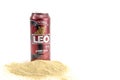 Can of Strong Brew Leo No. 8 Royalty Free Stock Photo