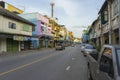 Kantang road in city center of Trang