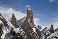 Trango towers and name less towers in karakorum range Gilgit Baltistan Pakistan