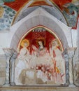 Trani cathedral: fresco in the crypt of St. Mary