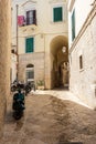 TRANI, ITALY, 10 AUGUST 2021 Medieval streets of the historic center