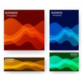 Tranparent wave texture design business templates for print
