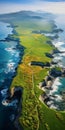 Tranquil Aerial View Of Coastal Landscapes: A Fusion Of Precisionist And Still Life Photography Royalty Free Stock Photo