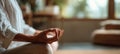 The tranquil atmosphere of mindfulness meditation in a serene indoor space. AI generated image Royalty Free Stock Photo