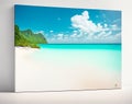 Tranquil Beach Scene: Clear Waters and White Sands