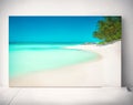 Tranquil Beach Scene: Crystal-Clear Waters and White Sands