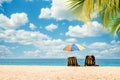 Tranquil beach scene for travel inspirational, Summer holiday and vacation concept for tourism relaxing