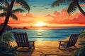 A tranquil beachside meditation session vector tropical background