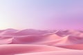 The tranquil beauty of surreal pink sand dunes, evokes a dreamlike desert landscape. Generative AI.